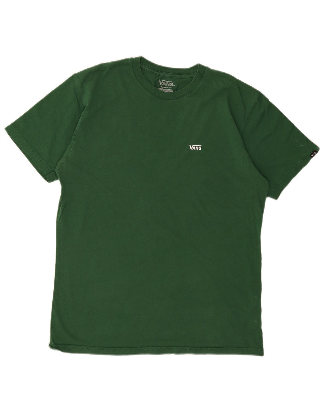 VANS Herren-T-Shirt mit klassischer Passform, mittelgrüne Baumwolle