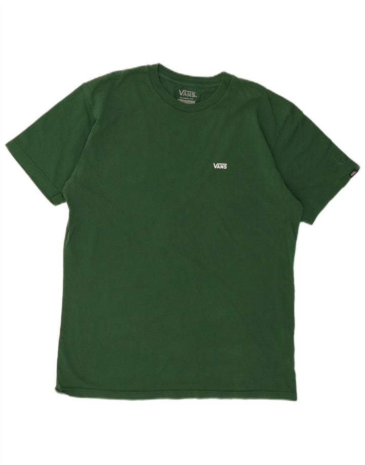 VANS Herren-T-Shirt mit klassischer Passform, mittelgrüne Baumwolle