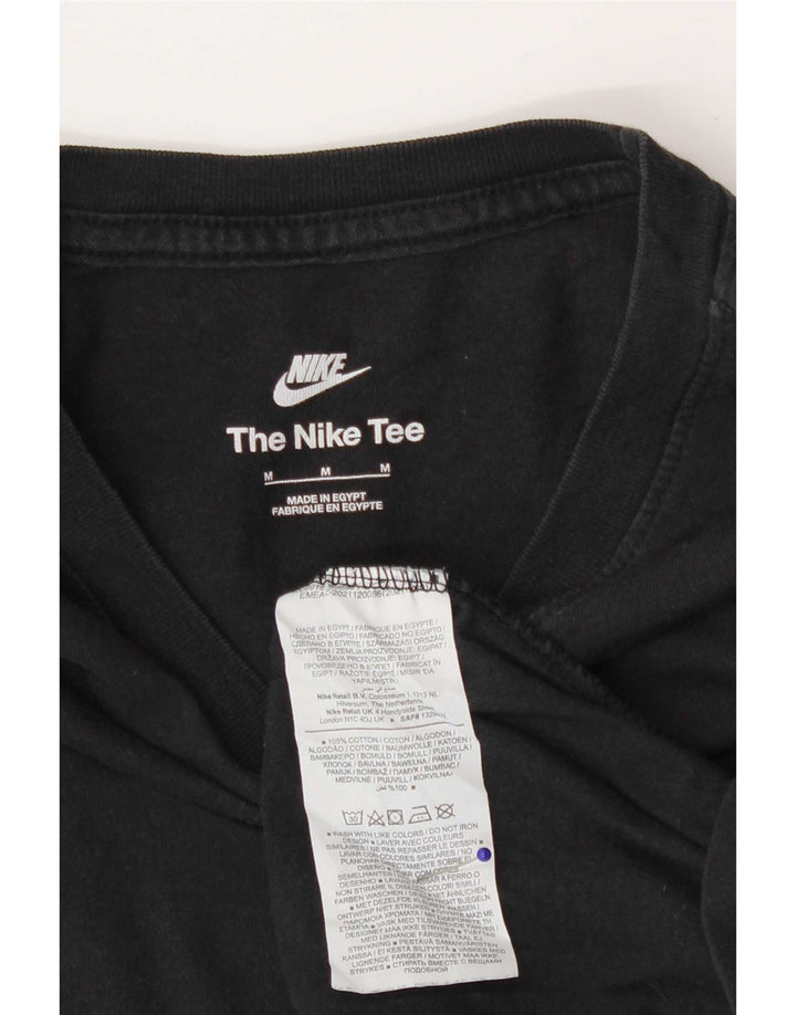 Nike Herren T-Shirt Top Medium Schwarz Baumwolle