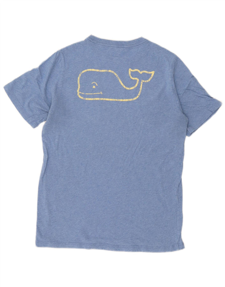 Vineyard Vines Damen Grafik-T-Shirt-Oberteil, groß, aus blauer Baumwolle
