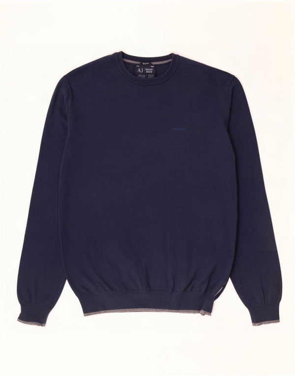 Armani Jeans Herren Regular Fit Rundhalspullover Pullover XL Marineblau Baumwolle
