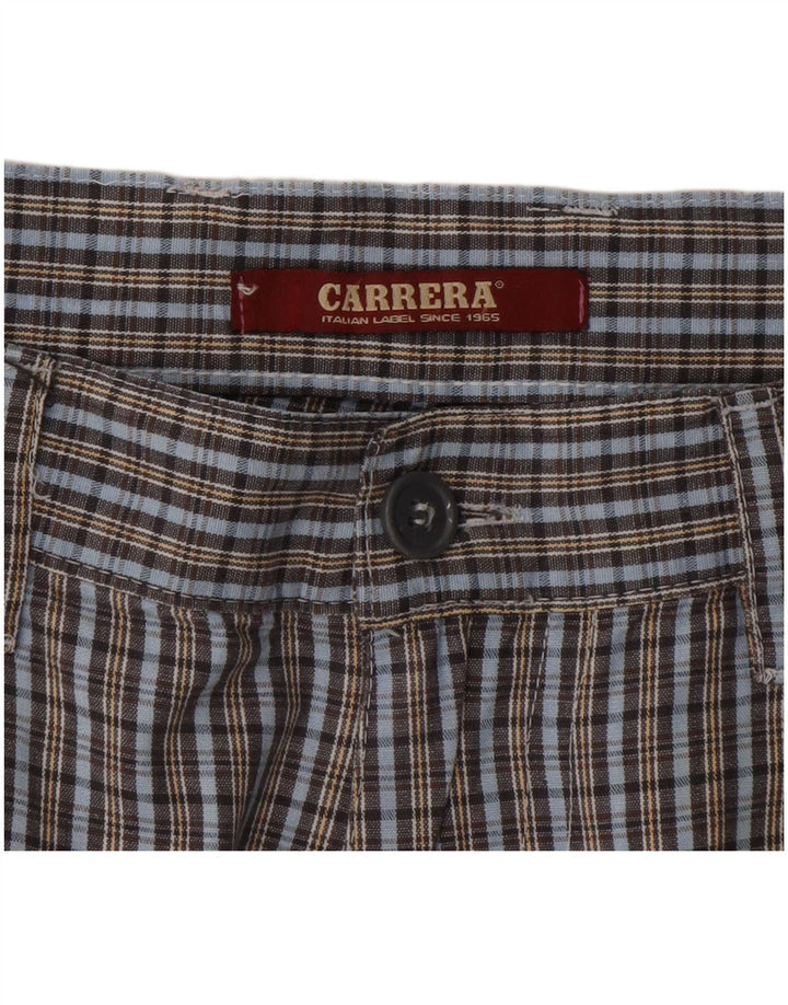 Carrera Herren Chino-Shorts IT 50 Large W34 Blau karierte Baumwolle