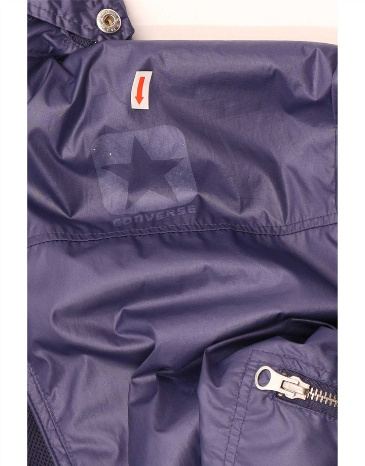 Converse Herren-Kapuzen-Militär-Regenjacke, UK 38, Mittelviolett, Polyester