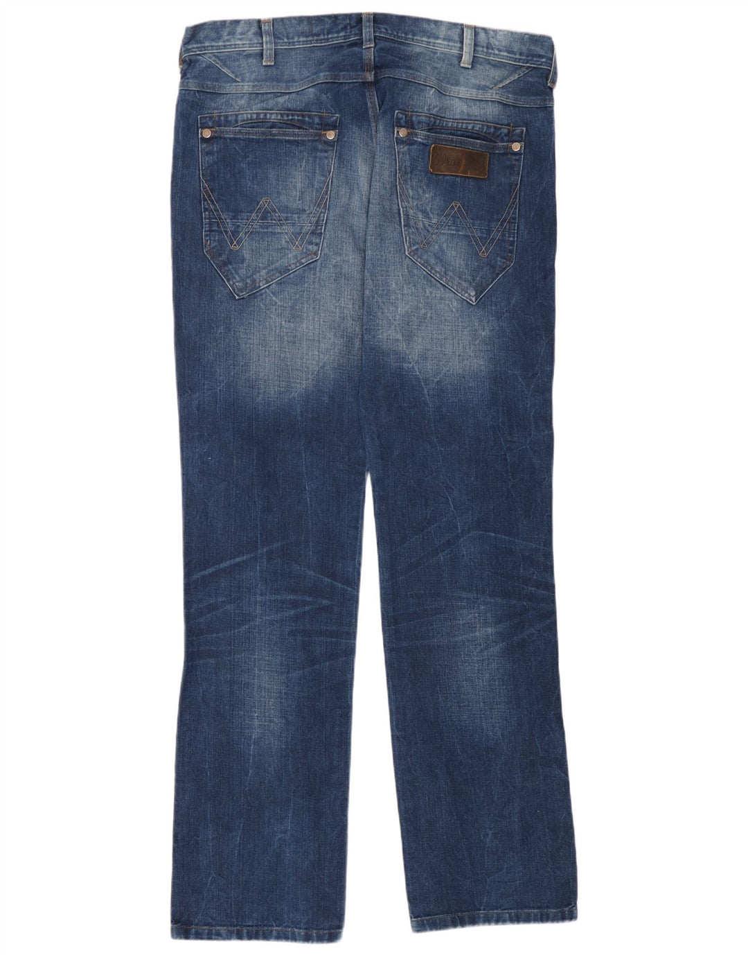 Wrangler Herren-Crank-Straight-Jeans, W36, L34, blaue Baumwolle