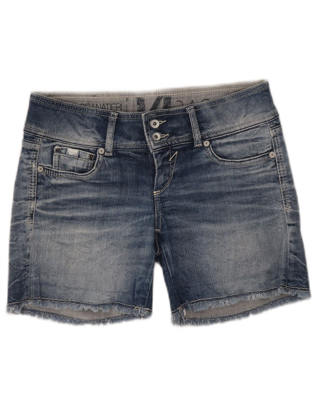 GAS Damen Jeansshorts W27 Small Blaue Baumwolle