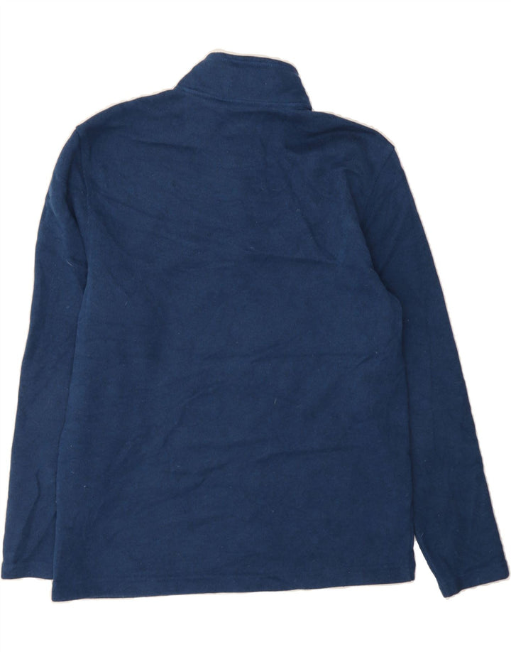 IZOD Mens Zip Neck Sweatshirt Jumper Medium Navy Blue Polyester Vintage Izod and Second-Hand Izod from Messina Hembry 