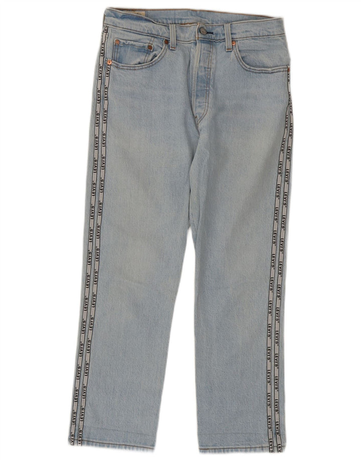 Levi's Damen 501 Graphic Straight Jeans W30 L26 Blauer Farbblock