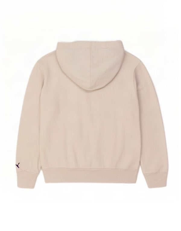 Puma Womens Graphic Hoodie Pullover UK 14 Große weiße Baumwolle
