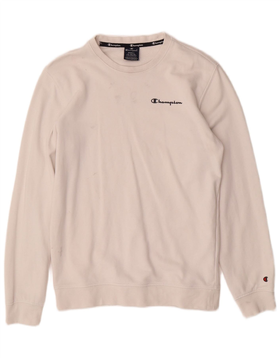CHAMPION Herren-Sweatshirt, Pullover, Größe S, weiße Baumwolle