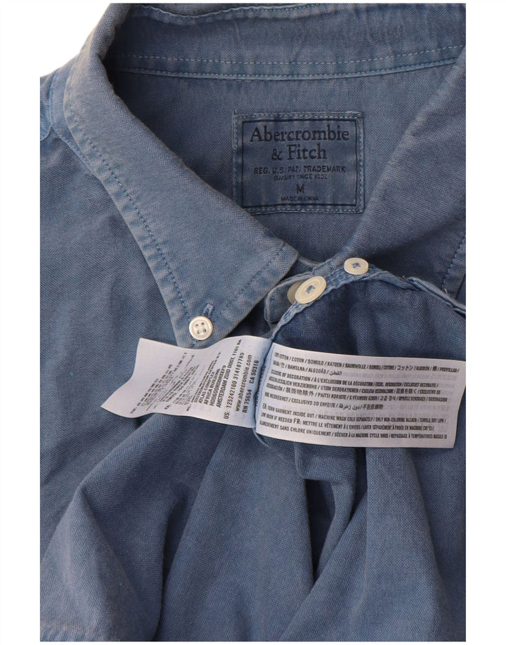 Abercrombie & Fitch Herrenhemd aus mittelblauer Baumwolle