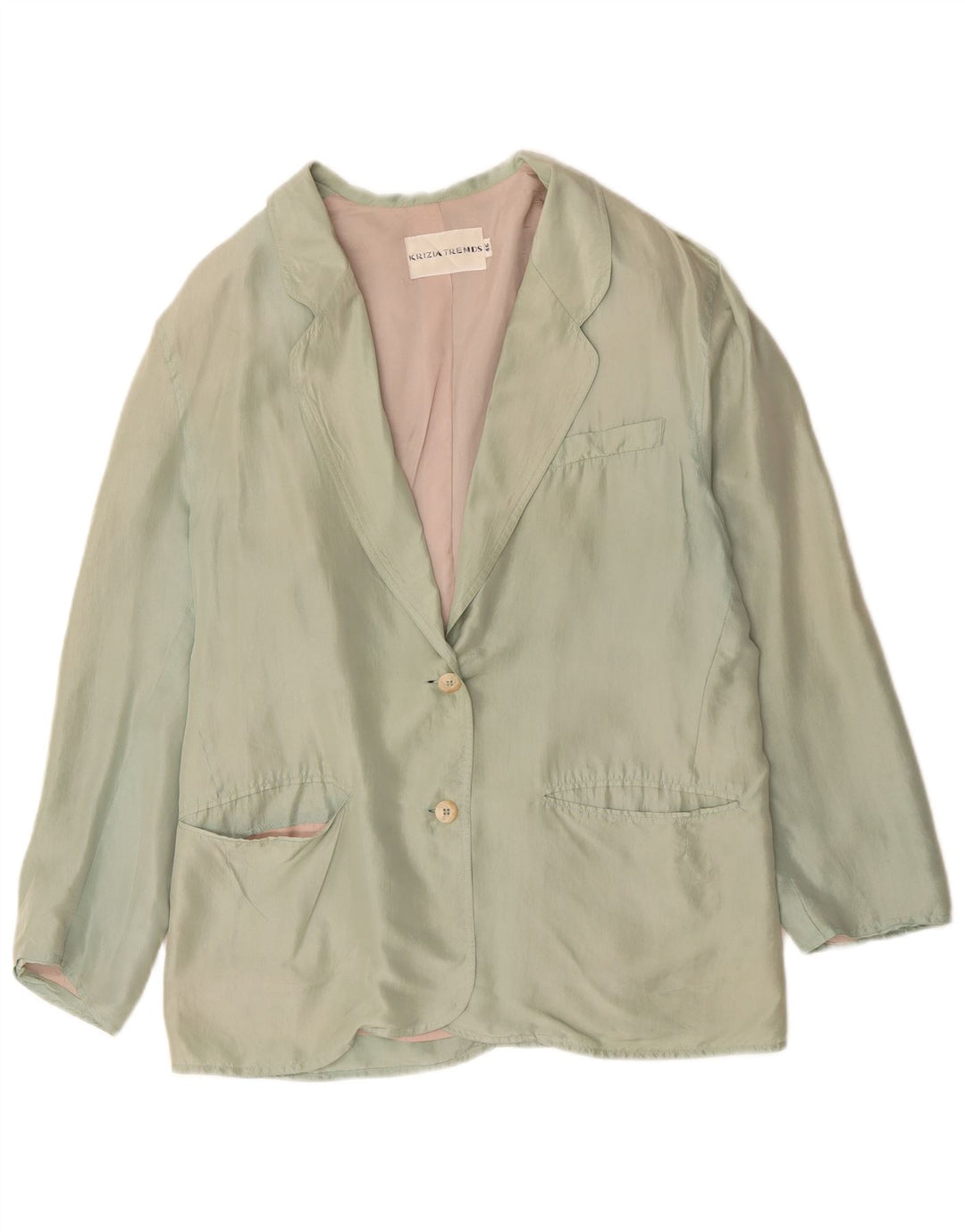 KRIZIA Damen 2-Knopf-Blazerjacke IT 46 Large Grün