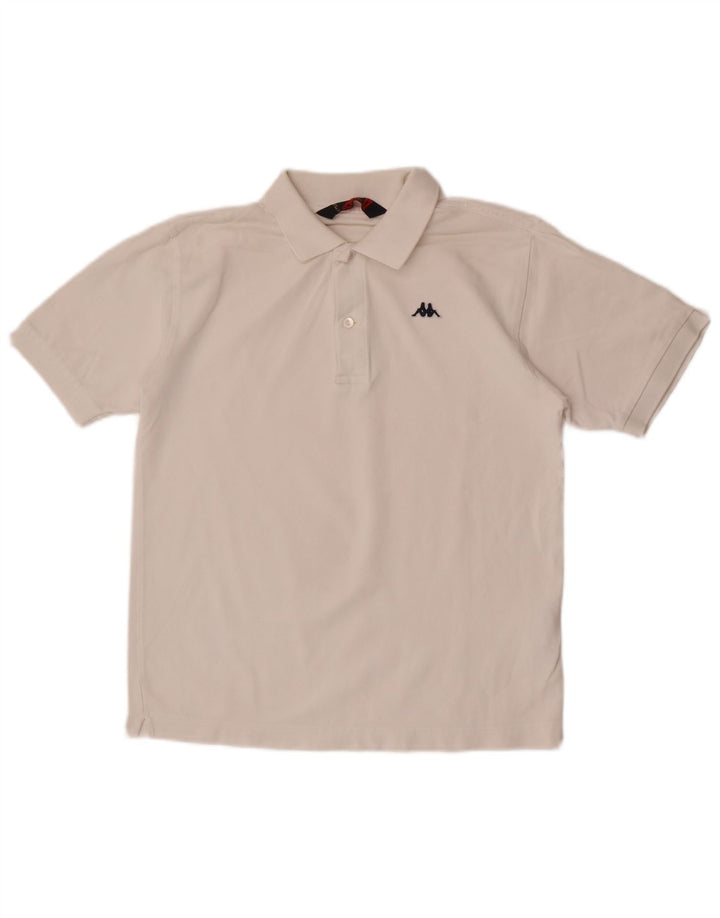 Kappa Herren-Poloshirt, Größe S, weiße Baumwolle
