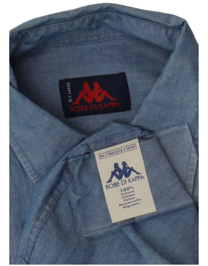 KAPPA Herrenhemd XL Blau Baumwolle