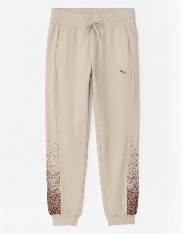 Puma Damen Trainingshose Jogger UK 6 XS Weiß gepunktet