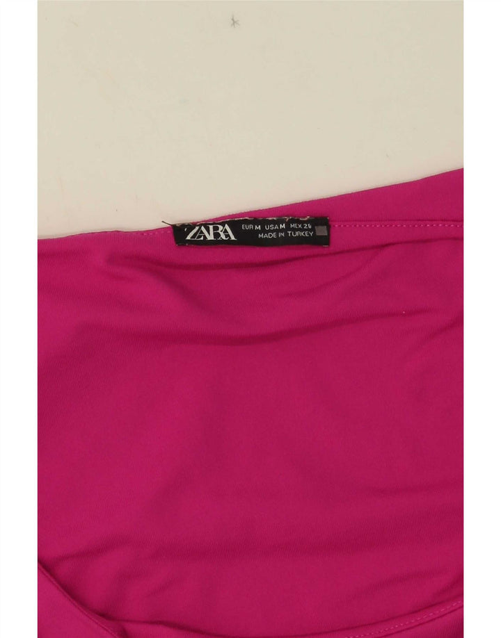 Zara Damen Weste Top UK 12 Mittelrosa