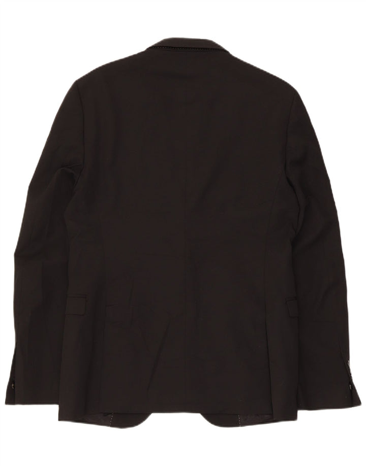 Zara Herren-Blazer mit 2 Knöpfen, EU 50, mittelschwarz, Polyester