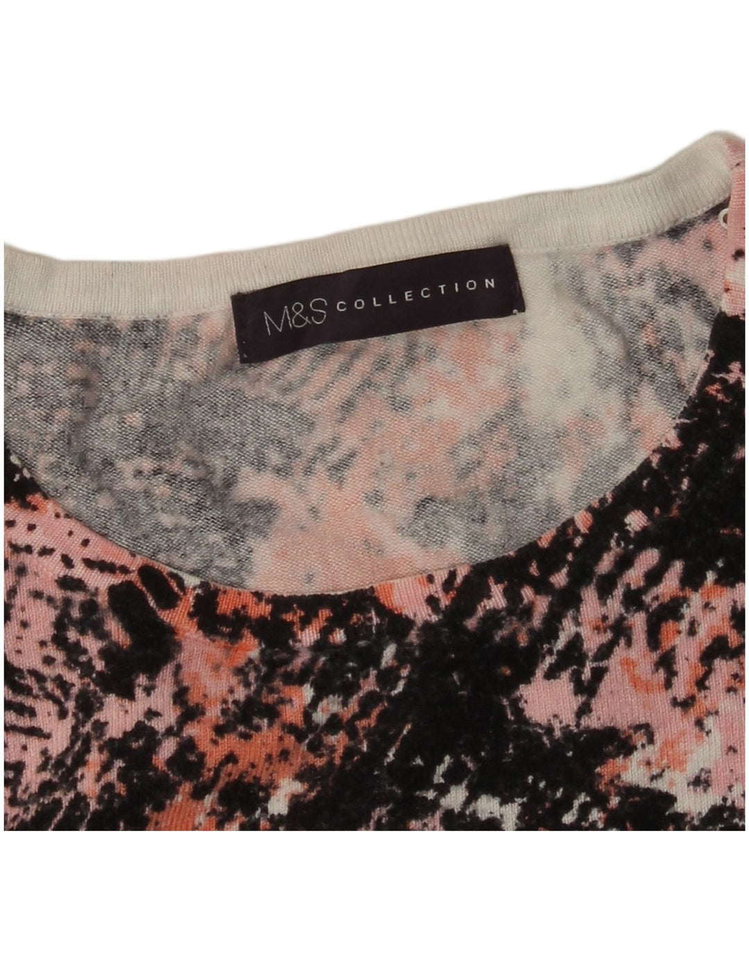 Marks & Spencer Damen-Pullover mit abstraktem Muster und Rundhalsausschnitt, Gr. 16, Größe L