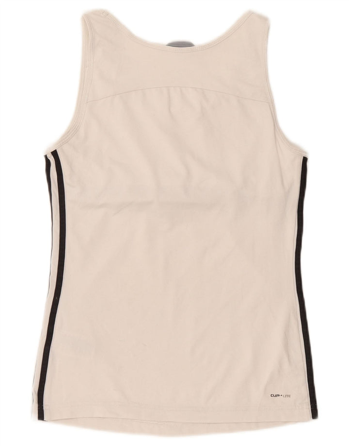 Adidas Damen Weste Top UK 10 Small Weiß Polyester