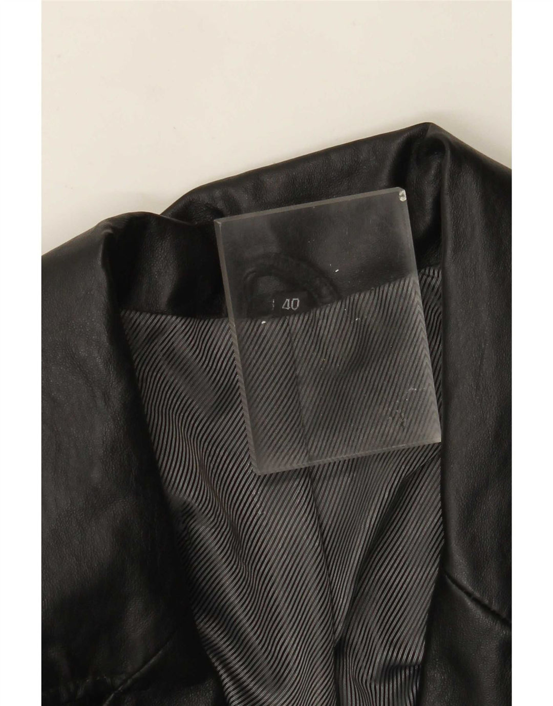 Vintage Damen Ledermantel EU 40 Medium Schwarz