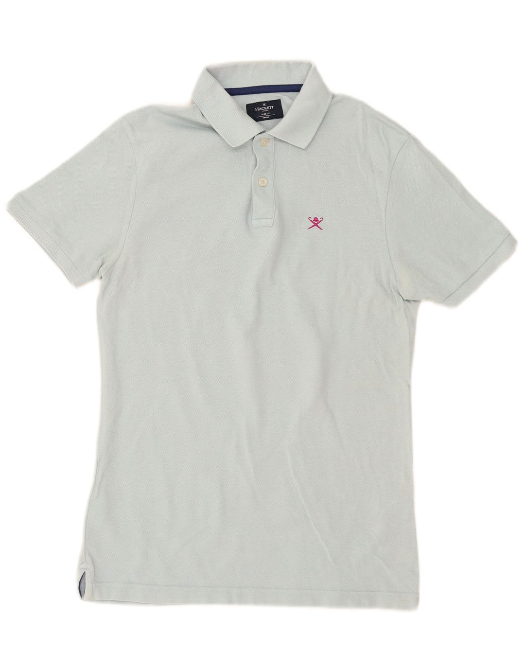 Hackett Slim Fit Poloshirt für Herren, klein, aus blauer Baumwolle