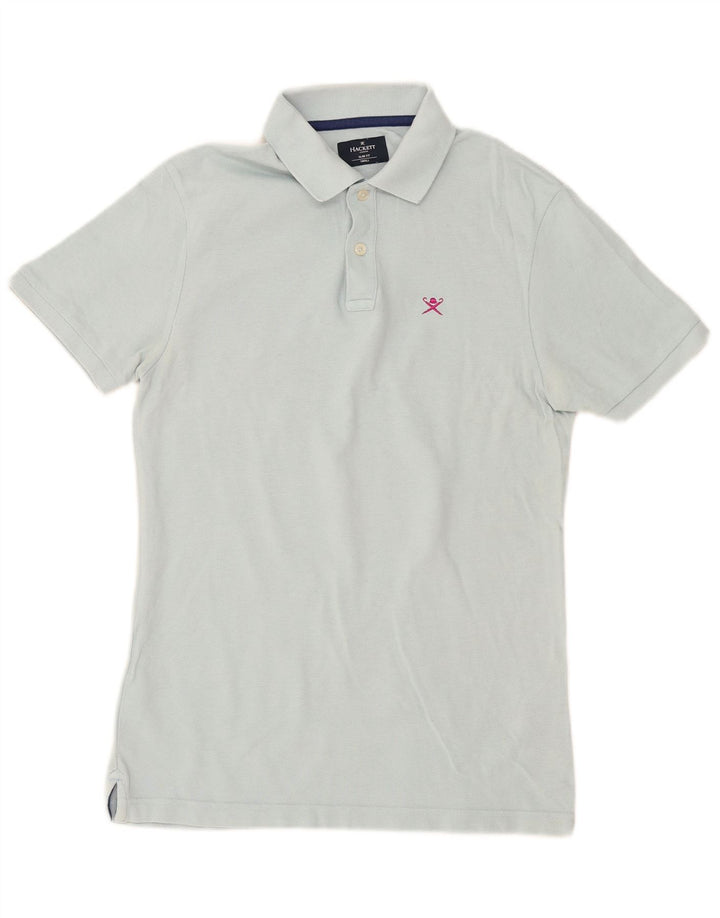 Hackett Slim Fit Poloshirt für Herren, klein, aus blauer Baumwolle