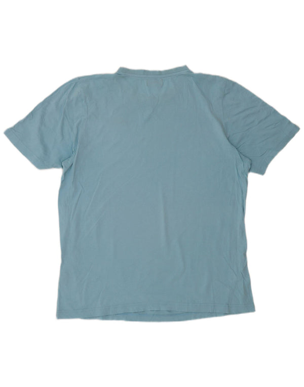 Kappa Herren T-Shirt Top Large Blau Baumwolle