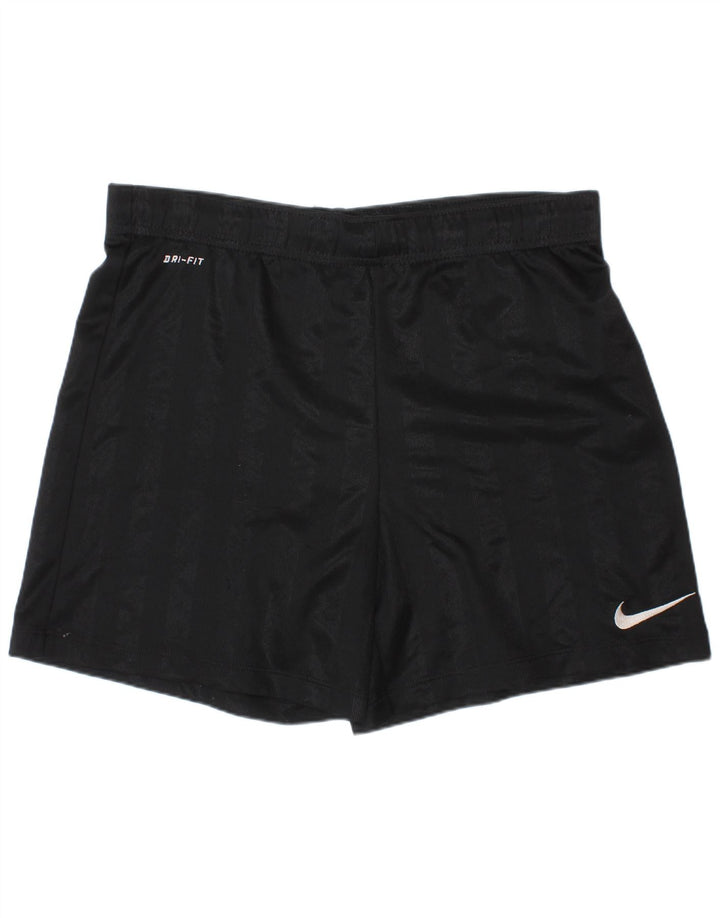 Nike Dri Fit Sportshorts für Jungen, 10–11 Jahre, mittelgroß, schwarz gestreift, Polyester