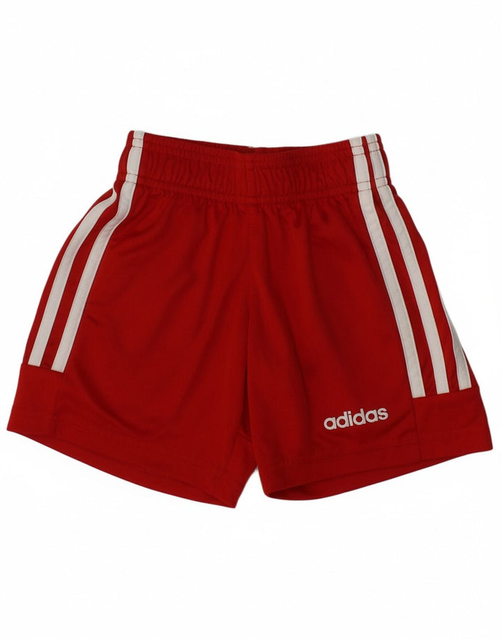 ADIDAS Boys Aeroready Sport Shorts 5-6 Years  Red Polyester