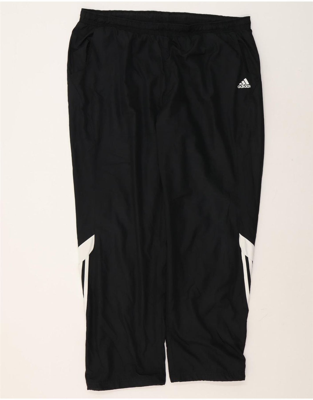 Adidas Herren-Trainingshose 2XL, schwarzes Colourblock-Polyester