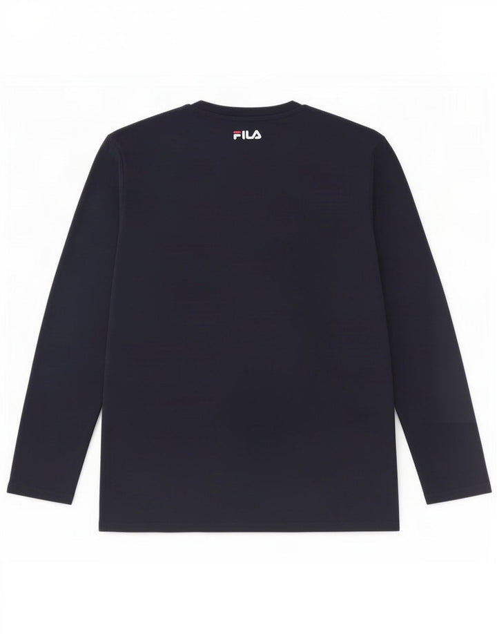Fila Herren Top Langarm XL Marineblau Baumwolle