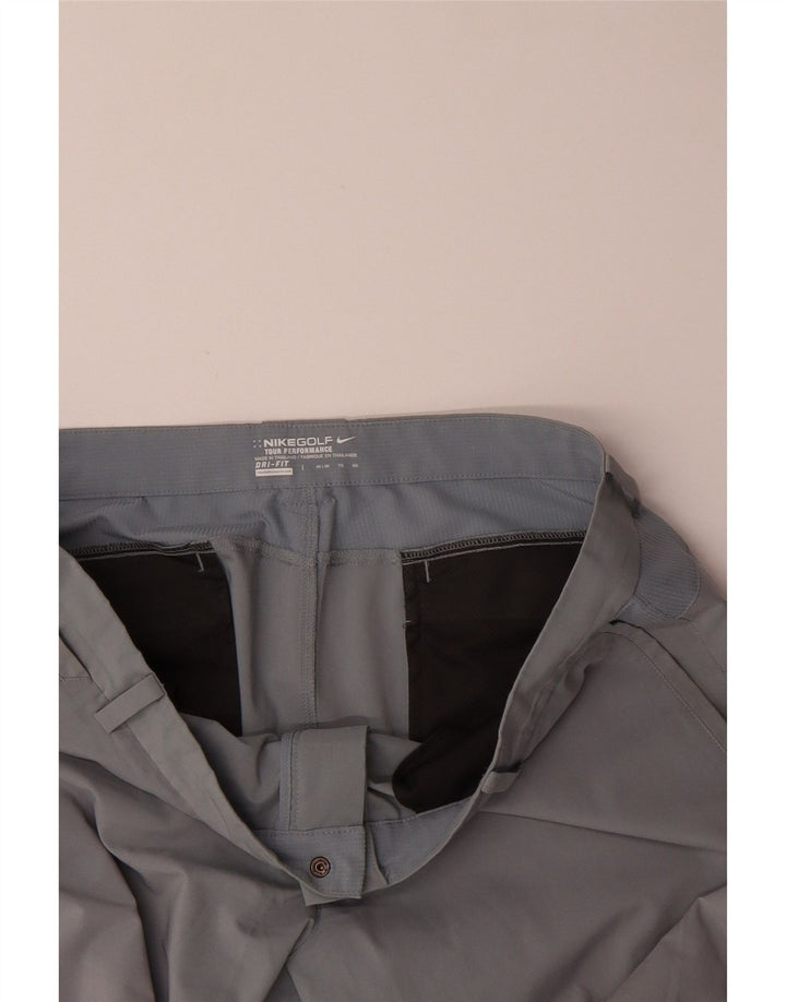 NIKE Mens Dri Fit Straight Chino Trousers W40 L32 Grey Polyester Vintage Nike and Second-Hand Nike from Messina Hembry 