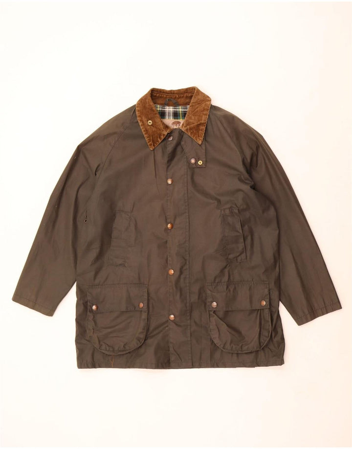 Conbipel Herren-Jacke aus gewachster Baumwolle mit lockerer Passform, UK 34, XS, Khaki, Polyester