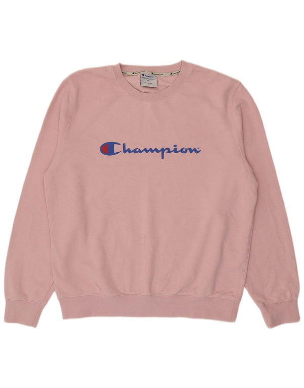 Champion Herren Grafik-Sweatshirt-Pullover 2XL Rosa Baumwolle