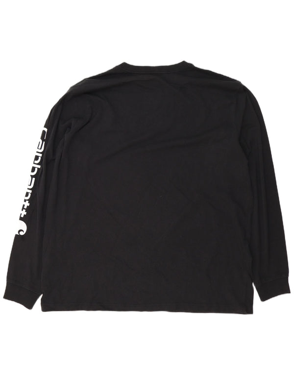 Carhartt Herren Relaxed Fit Graphic Top Langarm 2XL Schwarz Baumwolle