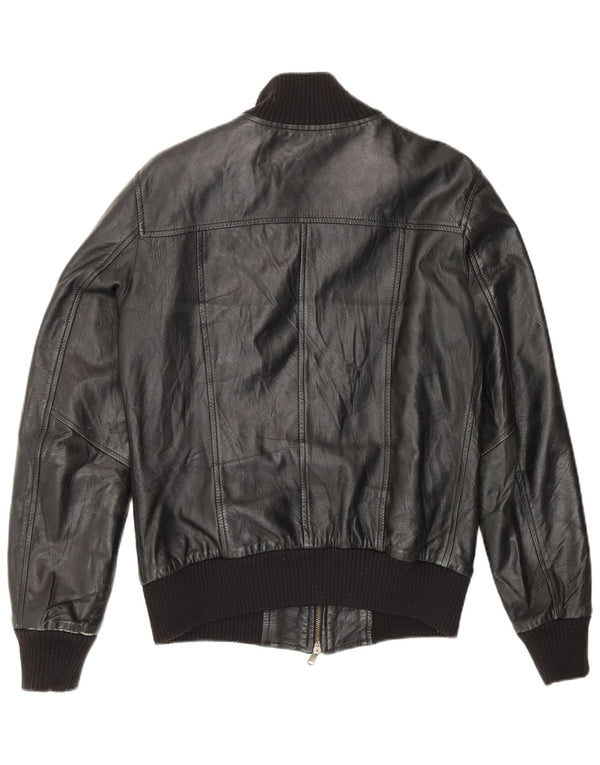 Vintage Herren Lederjacke UK 36 Small Schwarz