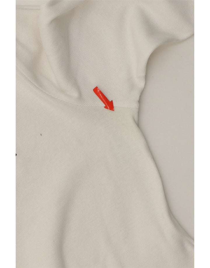 TOMMY HILFIGER Womens Top Long Sleeve UK 14 Medium White Vintage Tommy Hilfiger and Second-Hand Tommy Hilfiger from Messina Hembry 