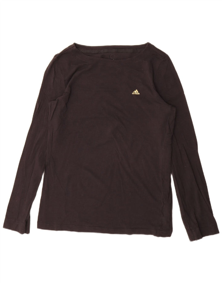 Adidas Damen Top Langarm UK 16 Large Schwarz Baumwolle