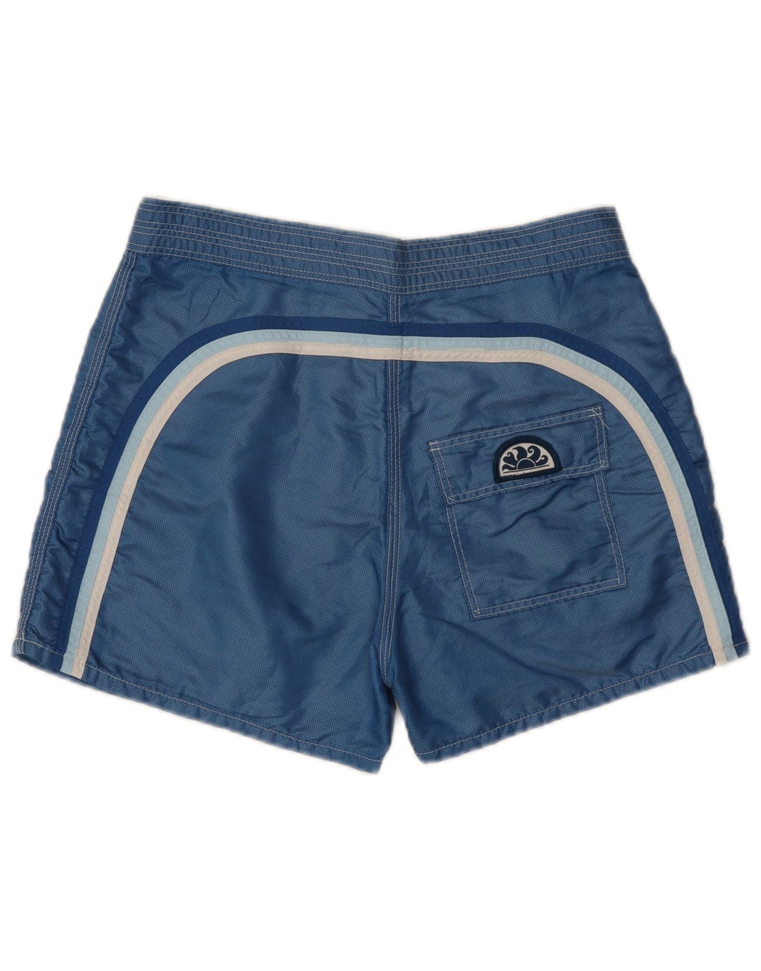 Sundek Herren-Badeshorts aus mittelblauem Nylon