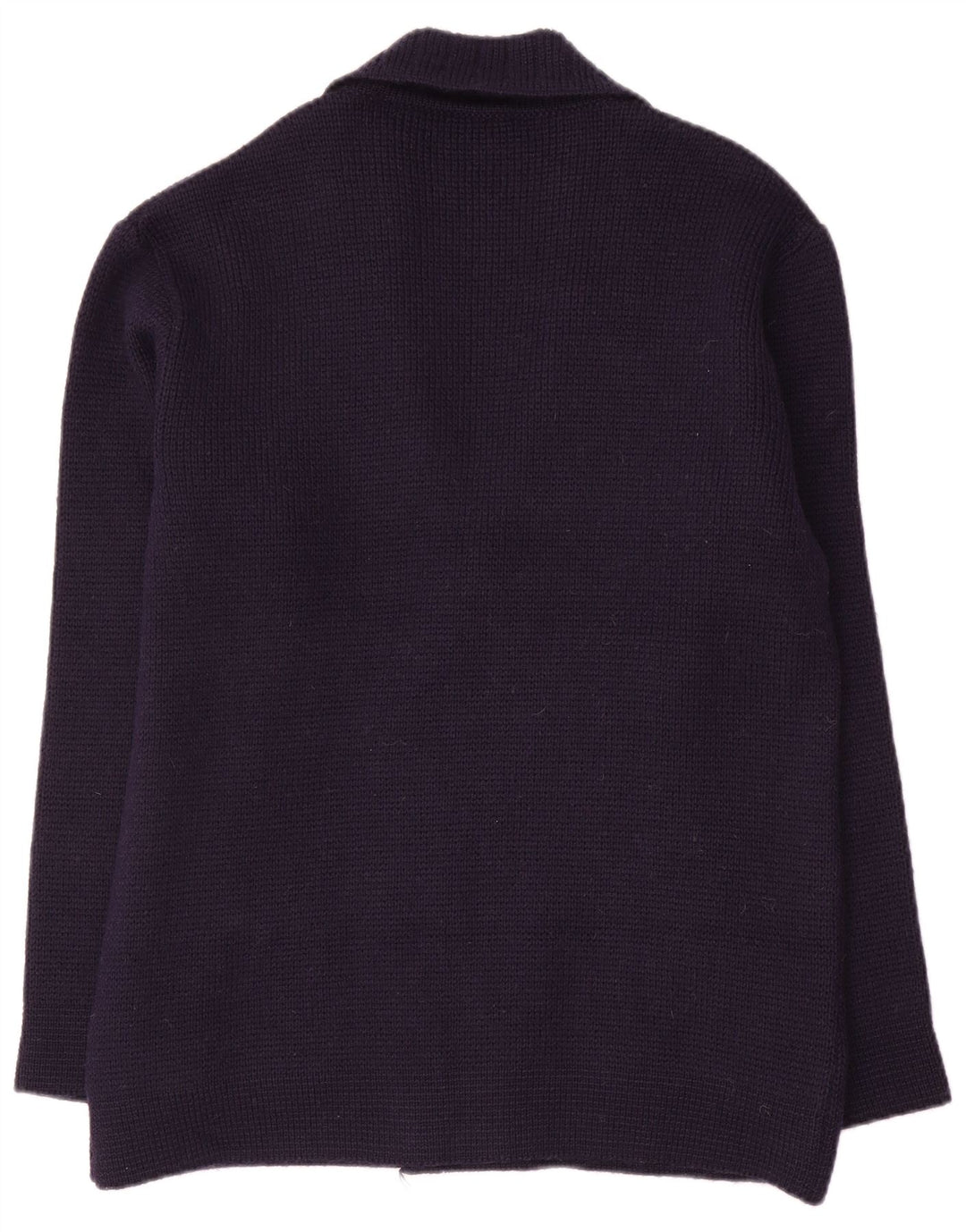 Settebello Herren-Strickjacke aus mittelblauer Wolle in Marineblau