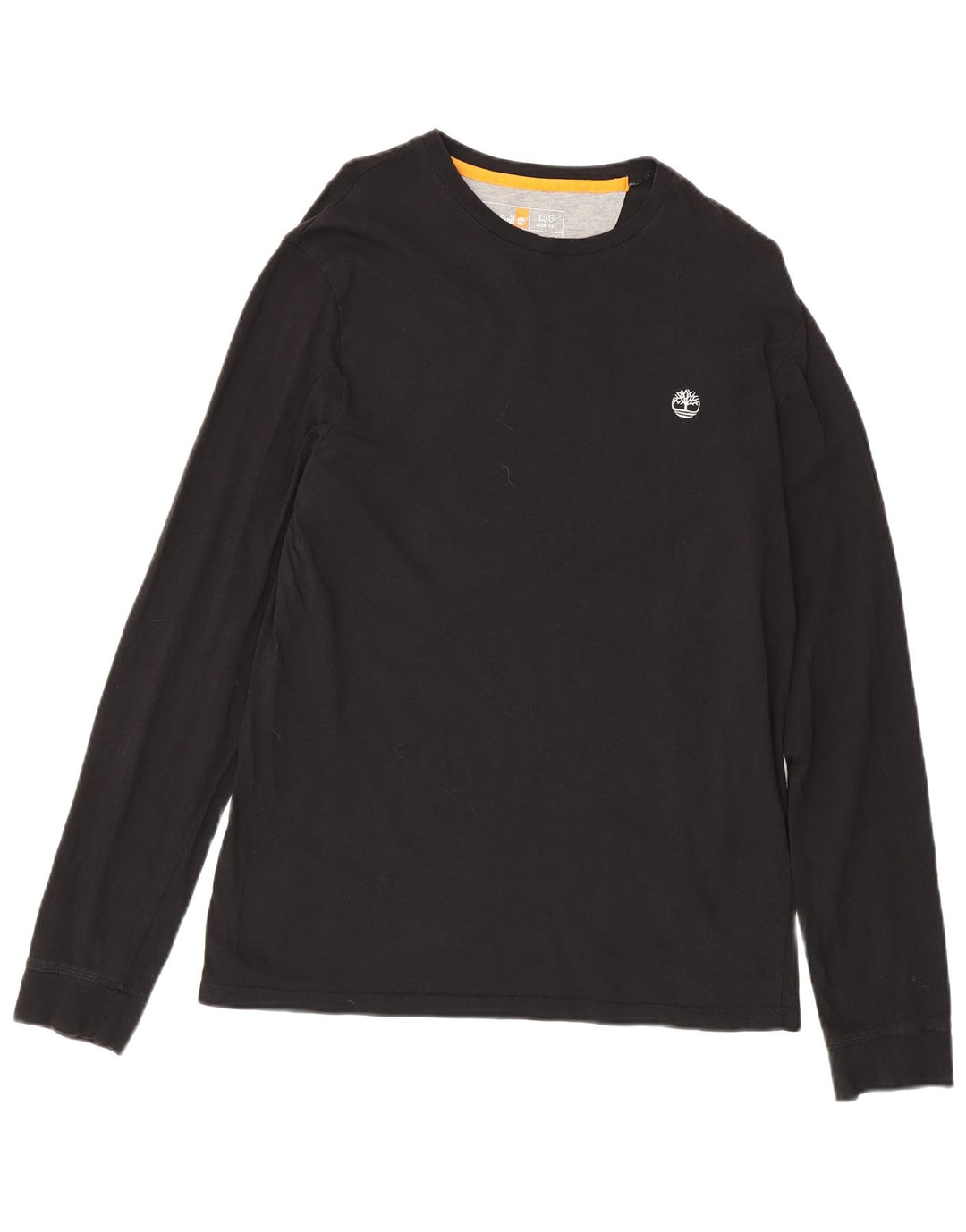 Timberland Herren Slim Fit Top Langarm Große schwarze Baumwolle