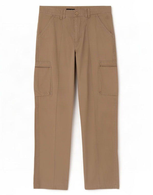 Gerade Herren-Cargohose von Lotto, Größe S, W27, L31, Beige, Baumwolle