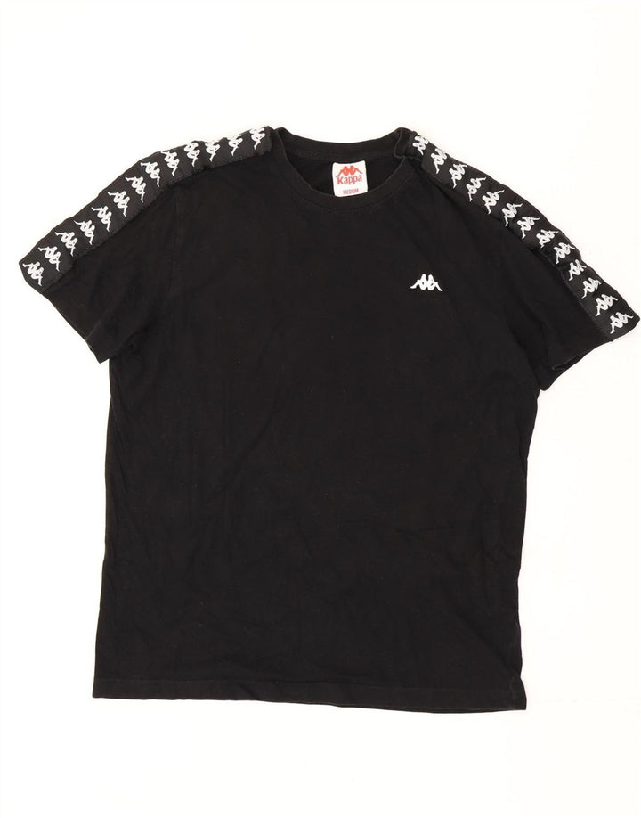 Kappa Herren Graphic T-Shirt Top Medium Schwarz