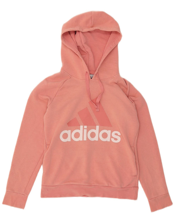 Adidas Damen Graphic Hoodie Pullover UK 8/10 Small Rosa Baumwolle