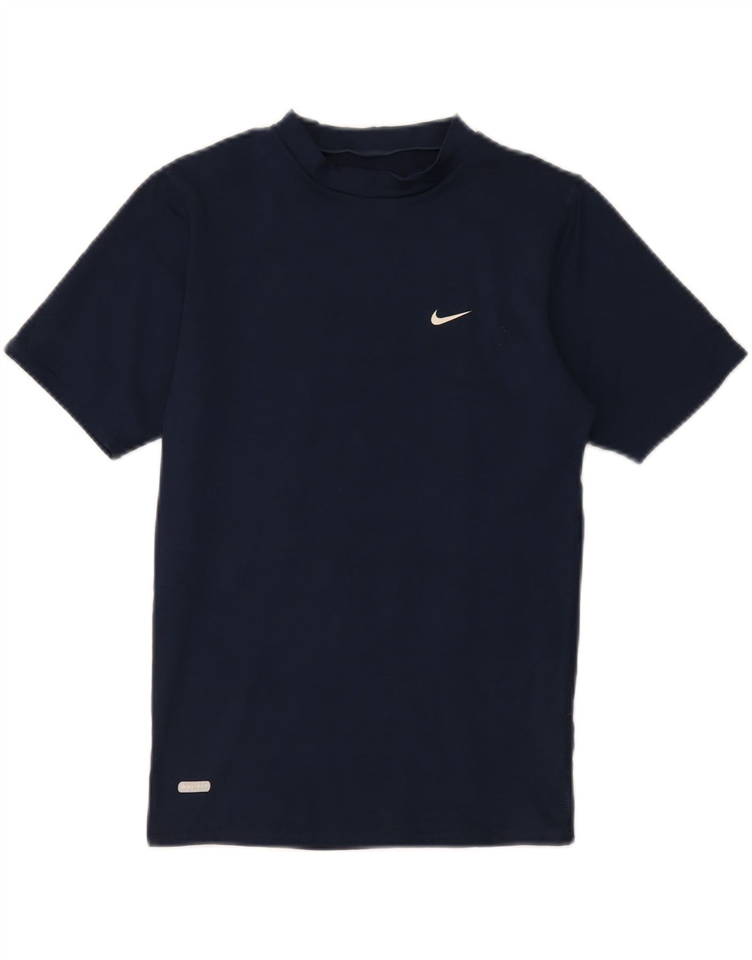 Nike Damen Dri Fit T-Shirt Top UK 12 Medium Marineblau Polyester