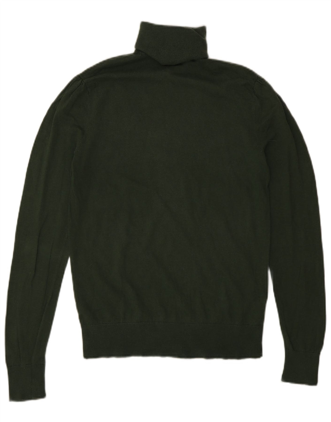 Massimo Dutti Rollkragenpullover für Damen, UK 12, mittelgrüne Seide