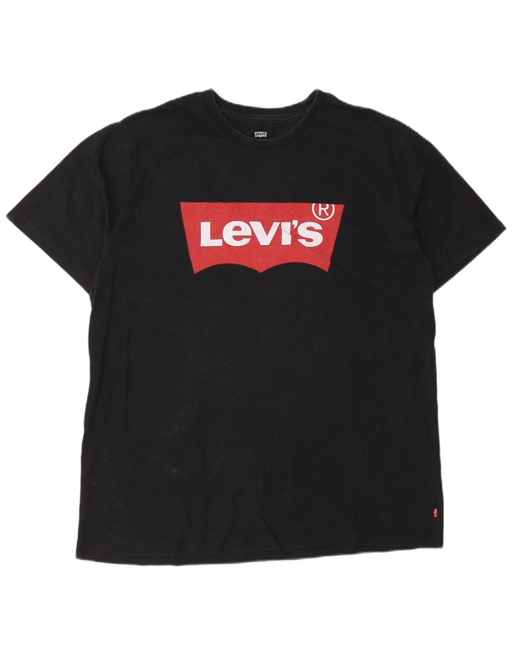 Levi's Herren-T-Shirt mit Grafik, XL, schwarze Baumwolle
