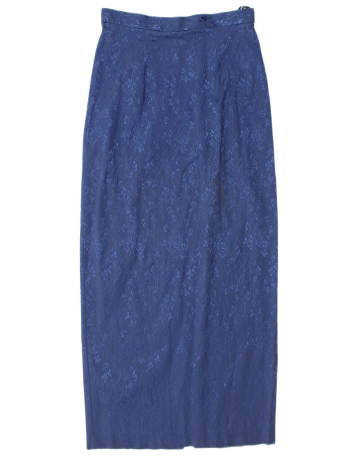 MONSOON Damen Twilight Maxi-Bleistiftrock UK 12 Medium W26 Blau geblümt