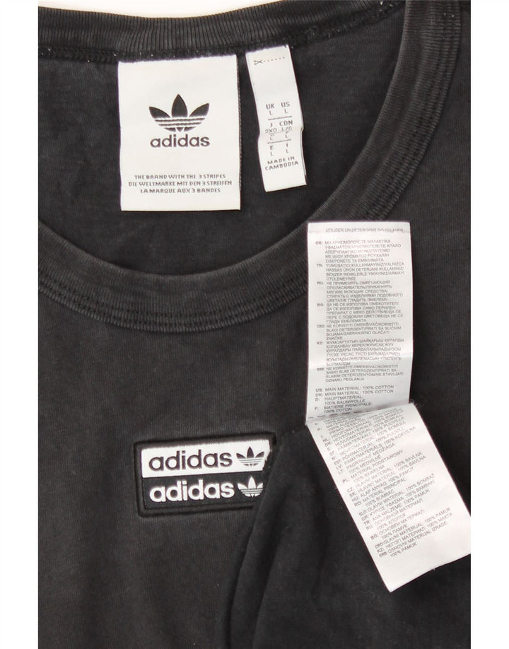 Adidas Herren Graphic Regular Fit T-Shirt Top Large Schwarz Baumwolle