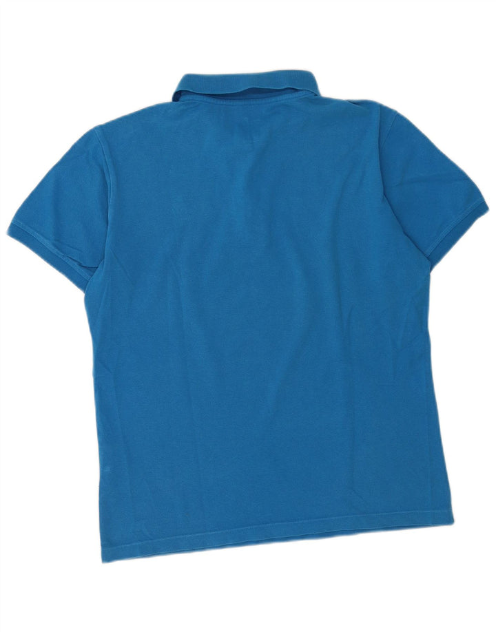 Jack Wolfskin Herren-Poloshirt, große blaue Baumwolle