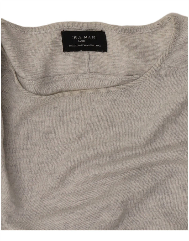 Zara Herren Top Langarm XL Grau